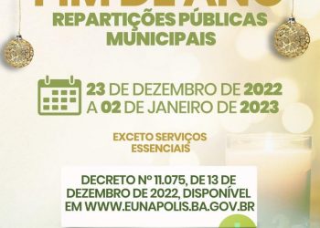 Eunápolis: prefeita Cordélia Torres concede recesso de fim de ano aos servidores