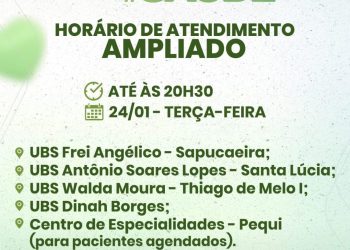 Prefeitura de Eunápolis realiza atendimento noturno em unidades de saúde nesta terça