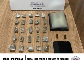 8° BPM REALIZA APREENSÃO DE DROGAS E MUNIÇÕES, EM PORTO SEGURO