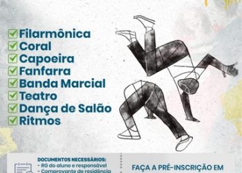 Prefeitura de Eunápolis abre pré-inscrições para diversas oficinas culturais