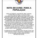 PRESTEM ATENÇÃO NESTE AVISO, SE ACONTECER COM VOCE CHAME A POLÍCIA.