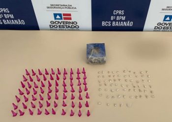 8° BPM faz apreensão de drogas, em porto seguro. uma pessoa foi presa