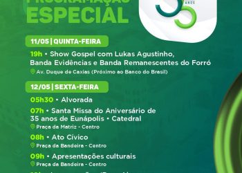 Prefeitura de Eunápolis divulga programação completa do aniversário da cidade