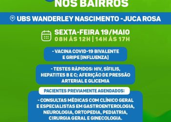 Mutirão de Saúde nos Bairros” beneficia moradores do Juca Rosa nesta sexta-feira