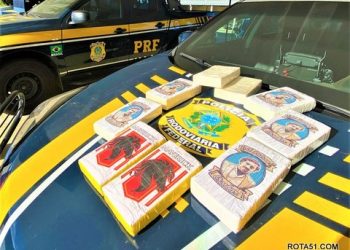 De cocaína colombiana, a carros roubados e fugitivos da lei, caiu na rodovia, tá nas mãos da PRF.