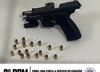 8° BPM APREENDE ARMA DE FOGO, EM PORTO SEGURO. UMA PESSOA FOI PRESA
