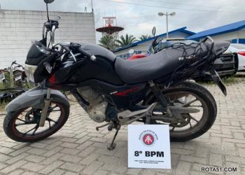 8° BPM RECUPERA MAIS UMA MOTOCICLETA, EM PORTO SEGURO