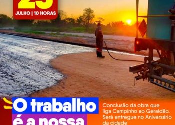 Prefeitura de Cabrália, anuncia grande obra e convida para sua inauguração.