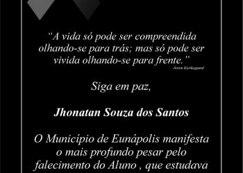 Prefeitura de Eunápolis manifesta profundo pesar pela morte de estudante em acidente na BR-367
