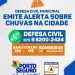 Defesa Civil Municipal emite alerta sobre chuvas na cidade
