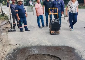 Operação tapa-buracos melhora condições de tráfego no bairro Maria Viúva, em Trancoso