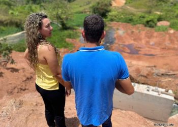 Obras de pontes na zona rural são vistoriadas pela prefeita Cordélia Torres