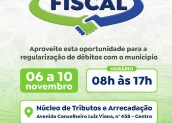 Semana Municipal de Conciliação Fiscal permite a inadimplentes regularizações de débitos municipais de 06 a 10 de novembro em Eunápolis