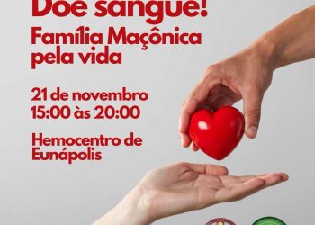 Loja maçônica faz campanha: família maçônica pela vida”.