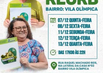 Programa “Escritura Legal” chega ao bairro Vila Olímpica para cadastramento de famílias