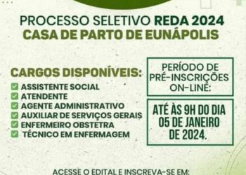 Pré-inscrições para processo seletivo da Casa de Parto encerram nesta sexta-feira