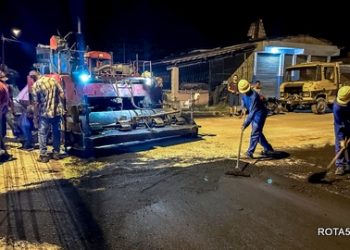 Final de semana com obras de pavimentação no bairro Vila Jardim