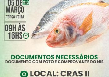 Peixes da Semana Santa: Prefeitura de Eunápolis realiza cadastro para entrega de vouchers para moradores do Alecrim I e II nesta terça-feira