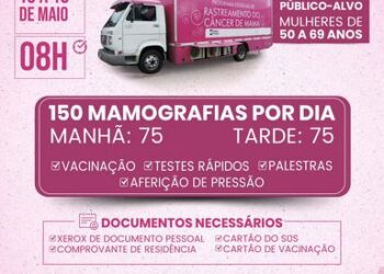 Prefeitura de Eunápolis recebe campanha estadual de rastreamento do câncer de mama para mulheres entre 50 e 69 anos