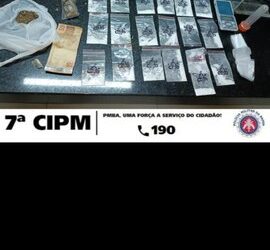 PM apreende drogas e traficantes fogem pelo matagal