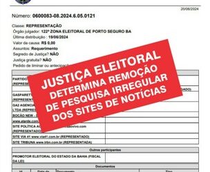 Justiça Eleitoral determina remoção de pesquisa irregular em Porto Seguro