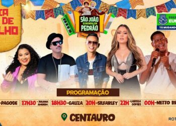 Netto Brito se apresentou nesta noite, na Vila do Forró do Centauro, além de Silfarley, Larissa Gomes e outras atrações