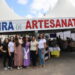 Feira de artesanato na praça do Centauro e exposição de motos.