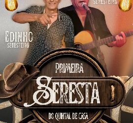 Dia 19 de outubro, tem seresta da melhor qualidade no Quintal de Casa