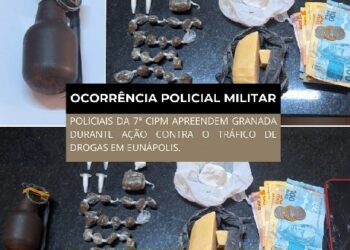 GRANADA É APREENDIDA DURANTE AÇÃO CONTRA O TRÁFICO EM EUNÁPOLIS