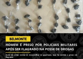 8° BPM REALIZA PRISÃO DE TRAFICANTE DE DROGAS, EM BELMONTE