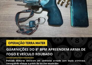 8° BPM APREENDE ARMA DE FOGO DURANTE OPERAÇÃO POLICIAL, EM PORTO SEGURO