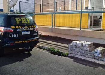 O traficante esconde, mas PRF  encontra, apreende a droga e o motorista.