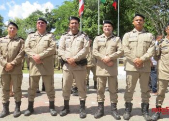 Cinco policiais militares da 87ª CIPM são promovidos a subtenentes