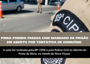 PMBA EFETUA PRISÃO DE INDIVÍDUO COM MANDADO DE PRISÃO EM ABERTO POR TENTATIVA DE FEMINICÍDIO