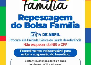 Eunápolis convoca beneficiários do Bolsa Família para mutirão da pesagem nas UBSs nesta segunda-feira (14)