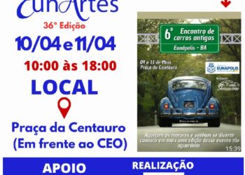 A feira de artesanato vem acompanhada de um desfile de carros antigos, é a cultura tradicional de Eunápolis.