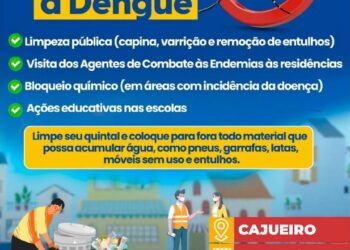O mutirão acontece de terça (20) a sexta-feira (23) com foco na eliminação de criadouros e limpeza urbana
