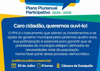 População de Eunápolis pode participar da construção do PPA 2026–2029