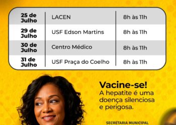 Porto Seguro reforça testagem e vacinação contra hepatites durante o Julho Amarelo