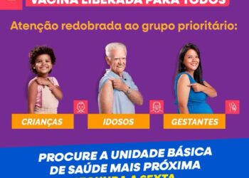 Eunápolis convoca gestantes, idosos e crianças de até 6 anos para vacinação contra gripe