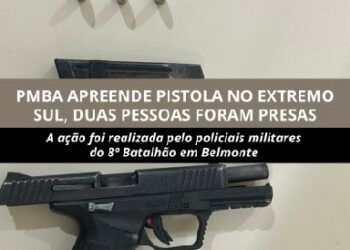 PMBA APREENDE PISTOLA NO EXTREMO SUL