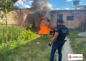 POLÍCIA CIVIL DESARTICULA PONTO DE TRÁFICO DE DROGAS NO BAIRRO ALECRIM II EM EUNÁPOLIS