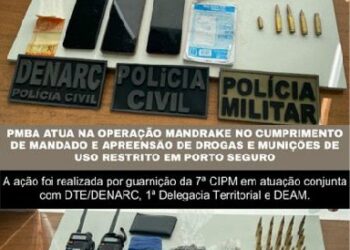 Operação Mandrake prende mais 3, munições e drogas.