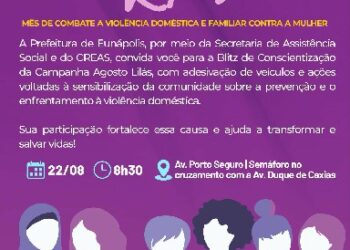 Campanha Agosto Lilás: Prefeitura de Eunápolis realiza Blitz de Conscientização contra a Violência Doméstica