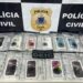 Celulares roubados e acessórios falsos, a Polícia Civil apreende tudo.