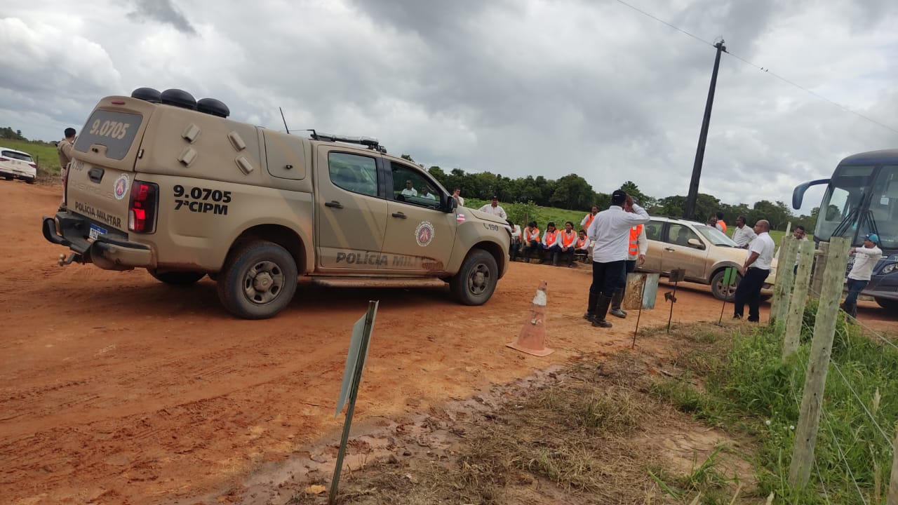 Greve de trabalhadores da Veracel Celulose.