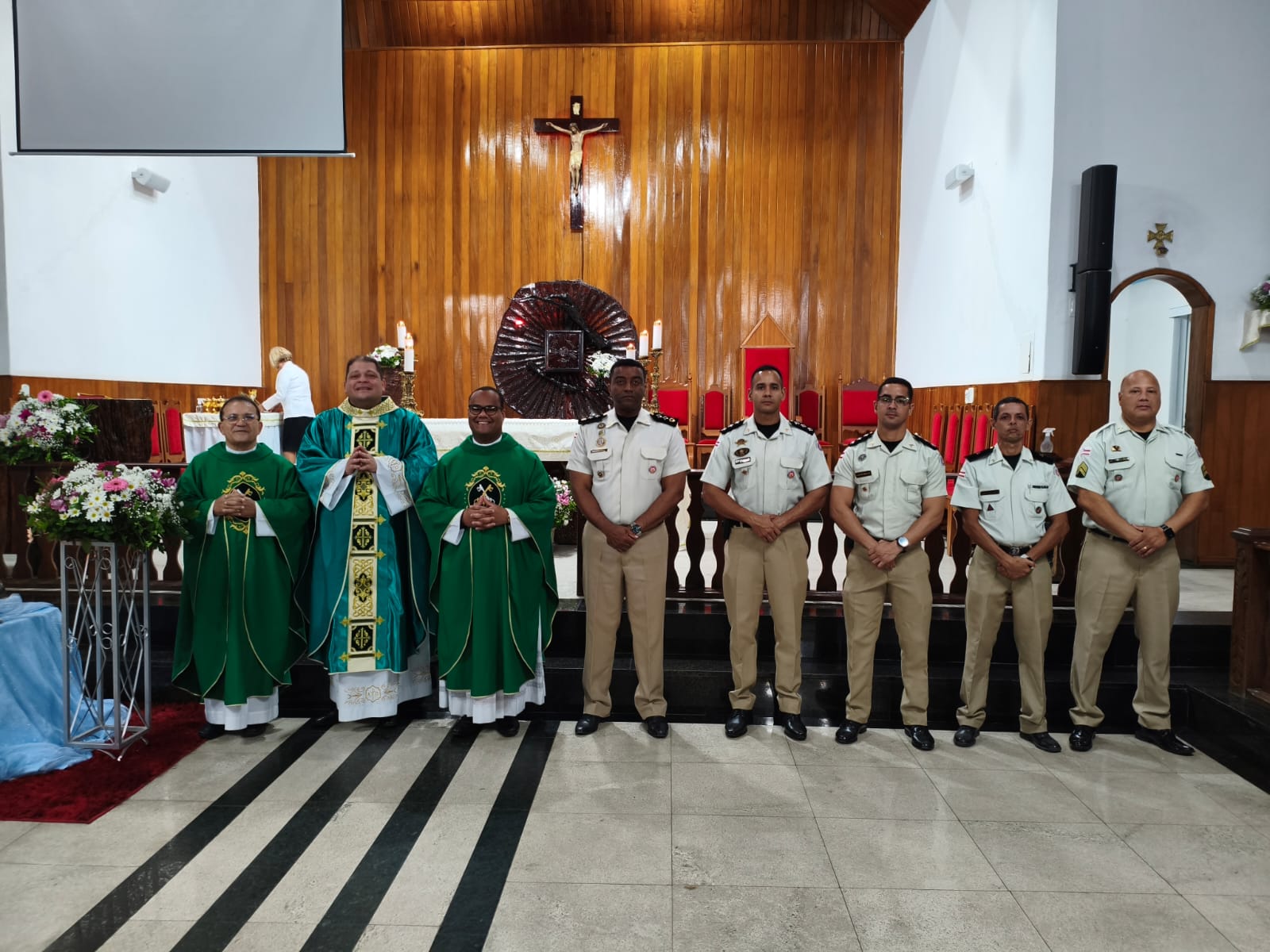Polícia Militar é homenageada durante missa na Igreja Matriz São Pedro