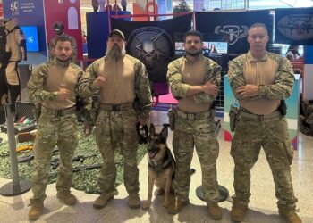 Canil da CORE participa da Expo Segurança 2026 com interação dos cães com o público