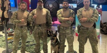 Canil da CORE participa da Expo Segurança 2026 com interação dos cães com o público