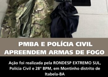 AÇÃO INTEGRADA ENTRE RONDESP EXTREMO SUL, 28° BPM E POLÍCIA CIVIL RESULTA EM APREENSÃO DE ARMAS DE FOGO EM MONTINHO